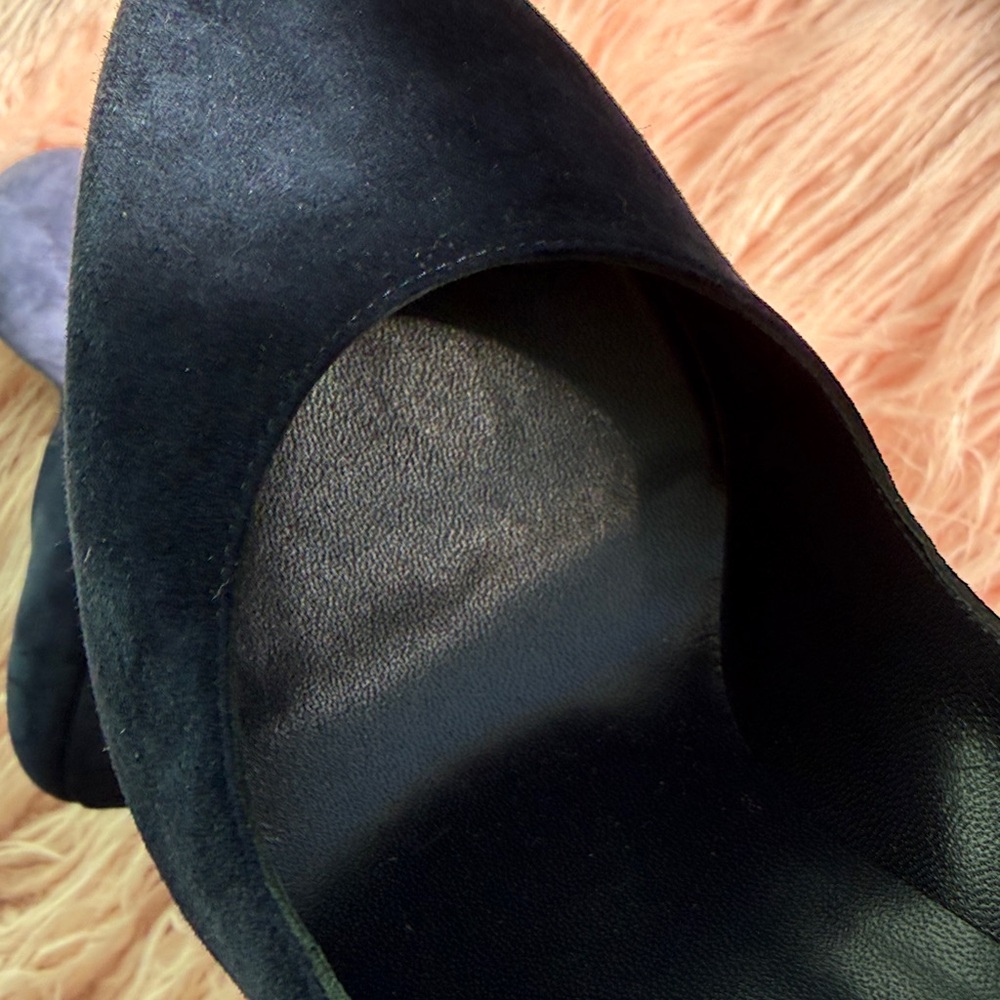 Christian Louboutin Navy Suede Platform Pumps 37.5 (Fits 7) BRAND NEW - Picture 6 of 6